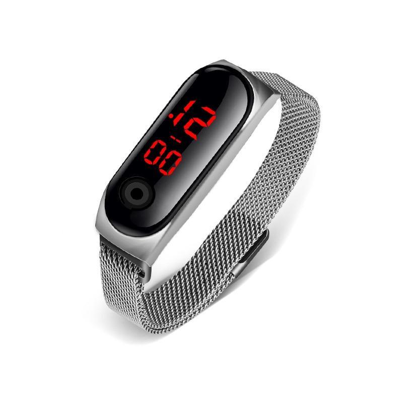 STEVVEX Men's Business Electronic Watch Simple Luxury Steel Belt Folding Buckle Sports Digital Watch For Men and woman - SJB-DIAMOND ELITES