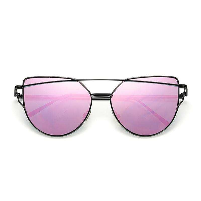 NEW  Stevvex Designer Cat eye Sunglasses For Women and Ladies in Vintage Metal Reflective Glasse Mirror Retro Oculos De Sol Gafas Style With UV 400 Protection - SJB-DIAMOND ELITES