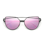 NEW  Stevvex Designer Cat eye Sunglasses For Women and Ladies in Vintage Metal Reflective Glasse Mirror Retro Oculos De Sol Gafas Style With UV 400 Protection - SJB-DIAMOND ELITES