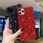 Luxurious Glitter Case For iPhone 11 Pro XS Max Case Cover For iPhone 6 7 8 Plus 11Pro Max 13 Pro Max Ultra Thin Sparkle Diamond Full Body Protective Edges Precise Fit Dustproof Anti Fingerprint Scratch-Resistant Phone Cover Stevvex