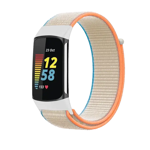 Fitbit Charge 5 6 Nylon Velcro Band - Durable Comfortable Strap - SJB-DIAMOND ELITES