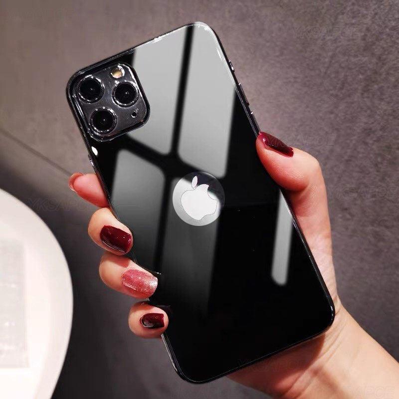 Back 9H Tempered Glass For iPhone 14 Plus 13 12 mini 11 Pro X XR XS Max Rear Screen Protector Protective Film Gold Black White Anti Scratch Edge to Edge Coverage Back Glass for iPhone Stevvex