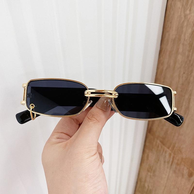 Popular Fashion Small Rectangle Women Luxury Sunglasses Brand Designer Vintage Punk Men Sunglasses Style With Shades UV400 Protection Stevvex