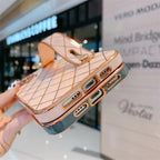 Luxury Blue Pink Gold Color Plating Soft Case Cell Phone Case For iPhone 11 12 13 Pro Max XS Max XR X 8 7 Plus Luxury Wrist Strap Plating Frame Geometric Soft Covers Bumper Iphone Case Stevvex