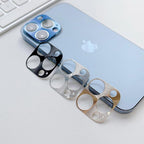CD Texture Metal Camera Lens Frame For Iphone 14 Plus 13 Pro Max 12 Pro Max 11 Pro Max 12 Pro Camera Lens Screen Protector Camera Lens Protector Ring Cover Anti-Fall Not easy to fall 360 Degree Protection Stevvex