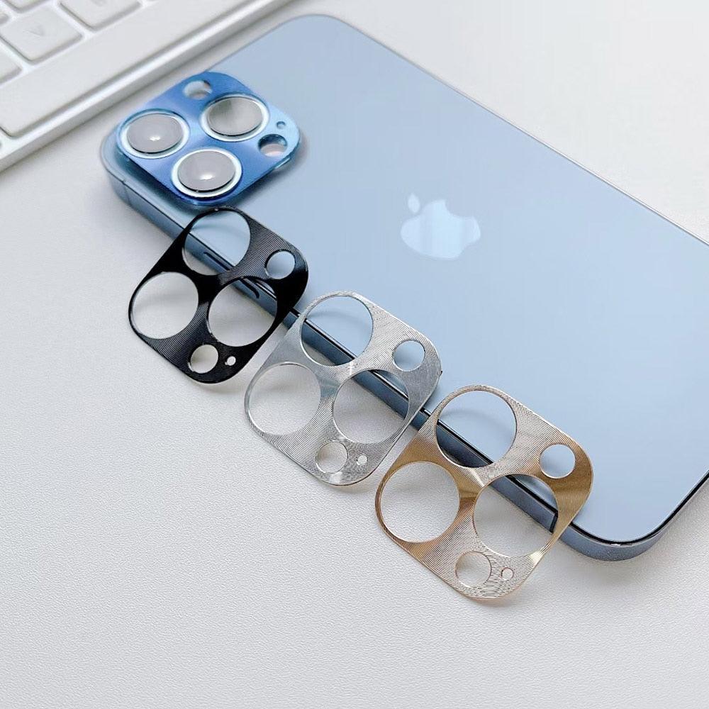 CD Texture Metal Camera Lens Frame For Iphone 14 Plus 13 Pro Max 12 Pro Max 11 Pro Max 12 Pro Camera Lens Screen Protector Camera Lens Protector Ring Cover Anti-Fall Not easy to fall 360 Degree Protection Stevvex