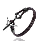 Modern Stainless Steel Airplane Anchor Luxury Bracelets For Men And Women Genuine Multi-Layer Leather Elegant Bracelet Freestyle Home Jewelry - SJB-DIAMOND ELITES