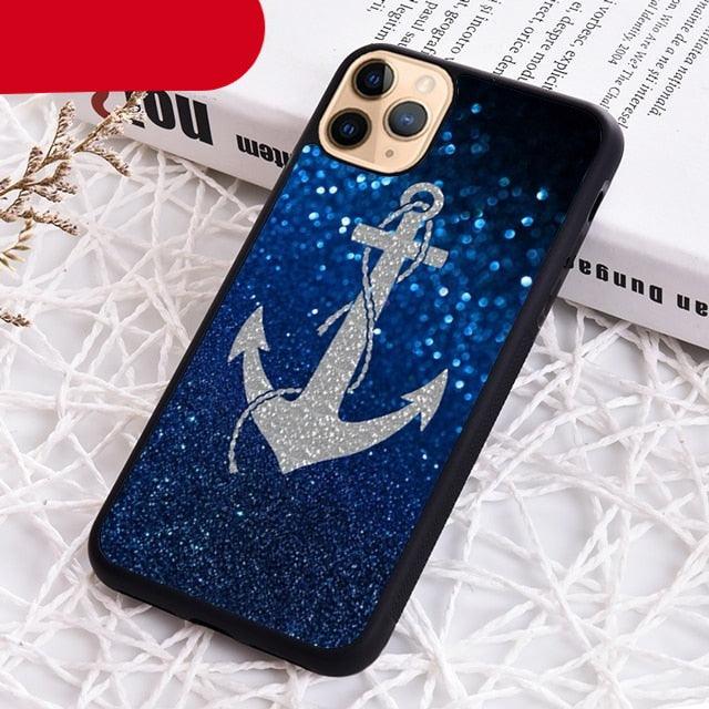 Blue Boat Anchor Printing Drawing Protection Phone Case For Iphone 14 Se 6 7 8 Plus Xr Xs 11 12 13 Pro Max Galaxy S21 22 Silicone Case Toy Story Protective Cover For Iphone Stevvex