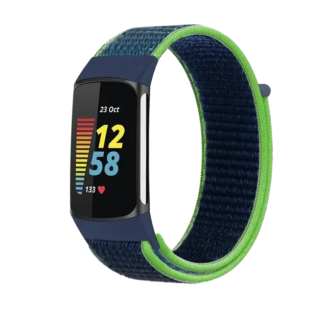 Fitbit Charge 5 6 Nylon Velcro Band - Durable Comfortable Strap - SJB-DIAMOND ELITES