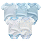 5 PC Baby Summer High Quality Striped Rompers Jumpsuit For Boy & Girls Comfortable Clothes