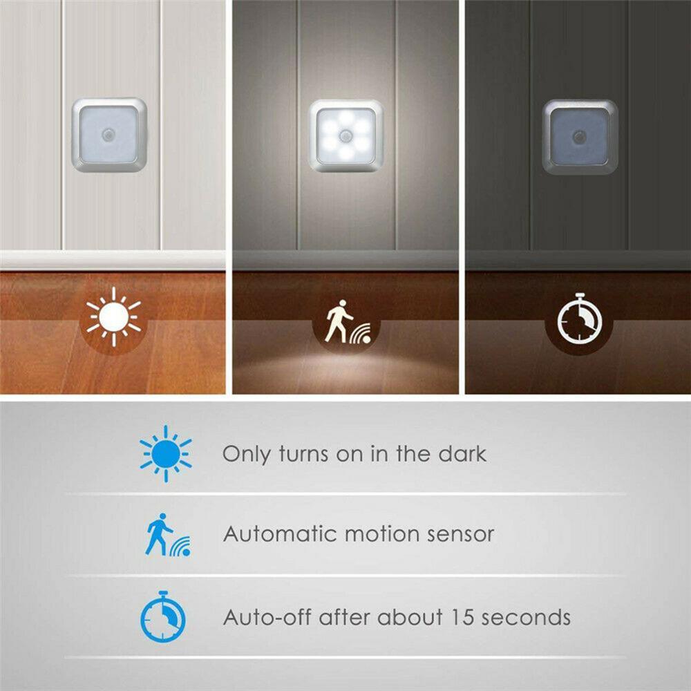 STEVVEX Wireless LED Pair Lamps with Motion sensor night lights lamp bedroom water closet Cabinet Corridor  Stairwell  Entrance battery lights - SJB-DIAMOND ELITES