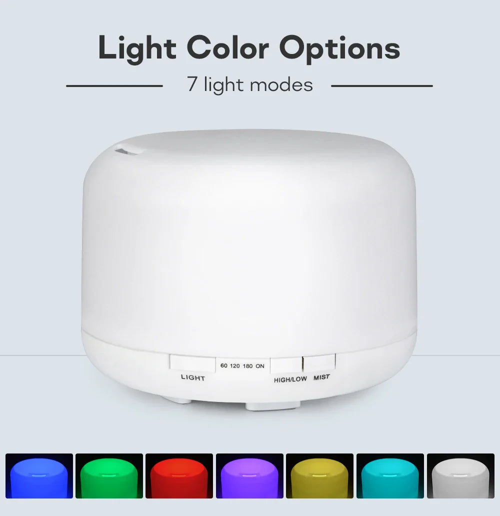 Air Humidifier Essential Oil Diffuser 300ML 500ML 1000ML With Lights Remote Control Ultrasound Electric Aromatherapy Diffuser Lootquake LLC