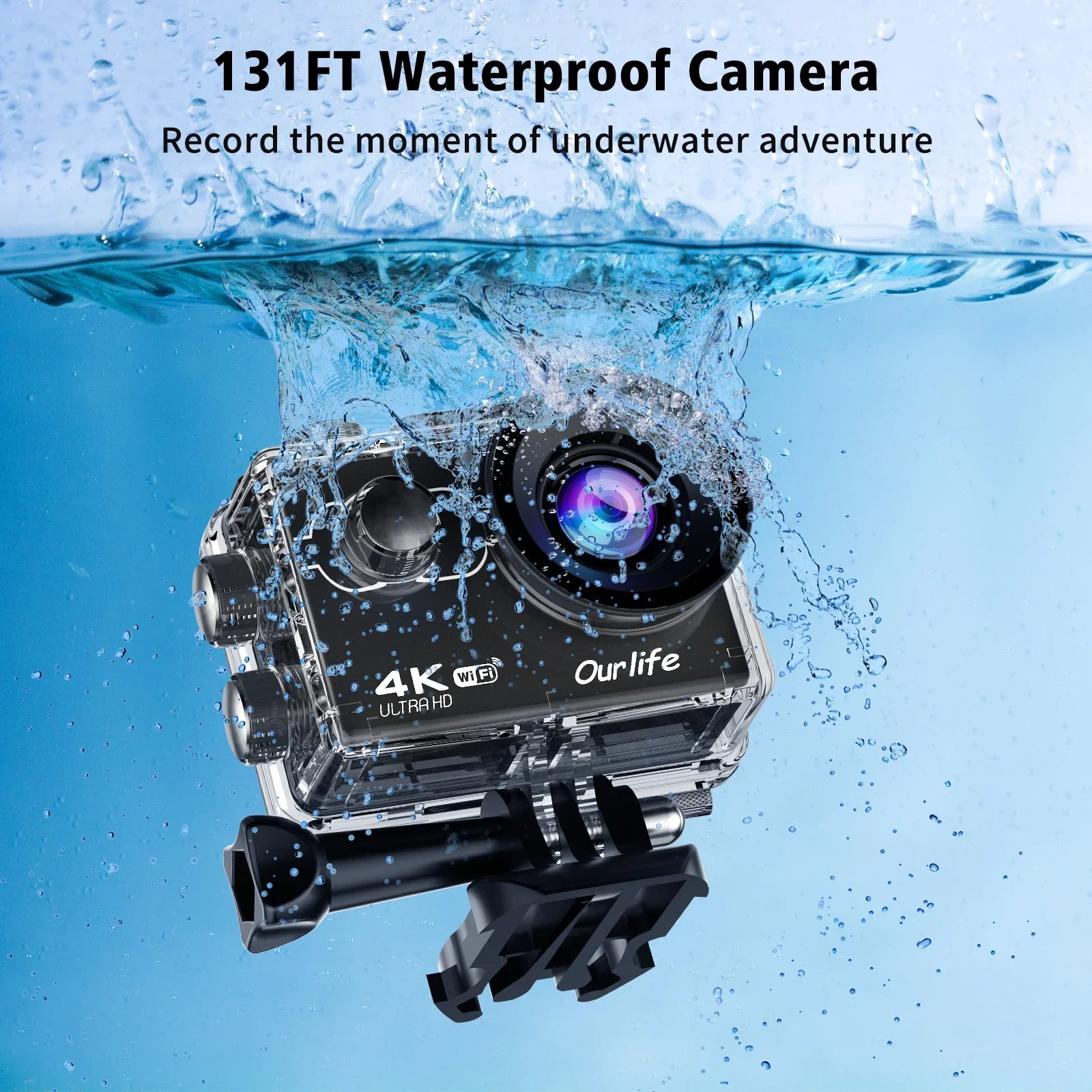 2025 new 4K Ultra HD wide angle sport dv 2.0 inch action camera with full accessories 1350 mAh battery Lootquake LLC