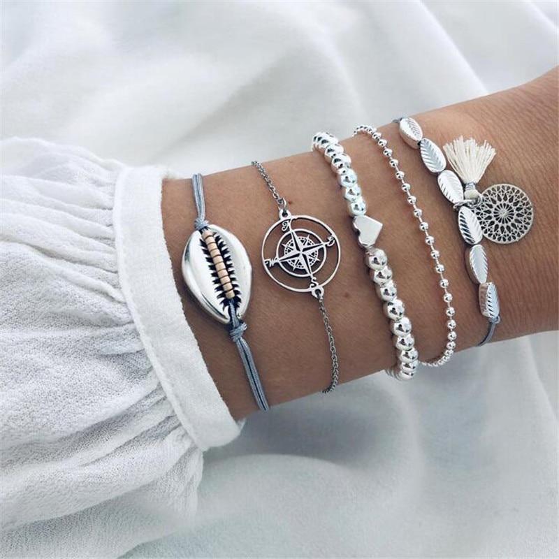Modern Fashion New Luxury Different Style Elegant Elephant Tree Of Life Tassel Chain Bracelet Sets For Women Jewelry Trend Sets For Her - SJB-DIAMOND ELITES