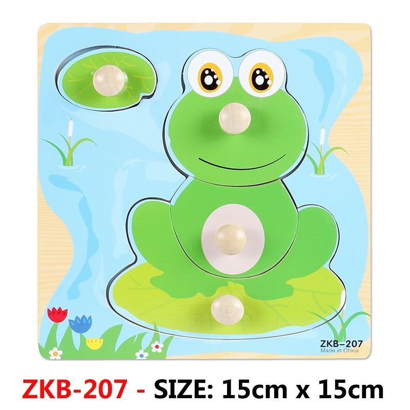 New Hand Grab Board Wooden Puzzle Toys for Children Cartoon Animal Fruit  Kids Baby Early Educational Learning Toy - SJB-DIAMOND ELITES