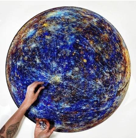 1000PCS/SETColorful Rainbow Round Geometrical Photo Planet  Puzzle Adult Kids Educational Toy Puzzle - SJB-DIAMOND ELITES