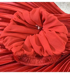 Classic Golden Velvet Pleated Skirt High Waist Retro Style Fashion Office Lady Pleated Long Skirt Winter Velvet Skirt 90cm Long