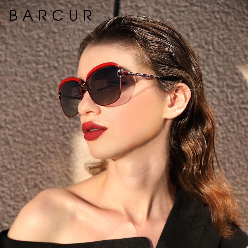 Luxury Polarized Ladies Woman Gradient Round Oversized Modern Sunglasses Brand oculos lunette de soleil femme - SJB-DIAMOND ELITES