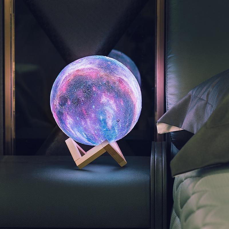 STEVVEX  New3D Print Star Moon Colorful Lamp  With Change Touch Option Home Decor Creative Gift Usb Led Night Light Galaxy Lamp Birthday Gift Lamp - SJB-DIAMOND ELITES