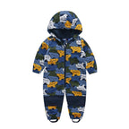 Ski suit For Children Soft Shell Outdoor Jacket Waterproof  Fleece Lining Jumpsuit For Boys and Girls In Modern Colorful Design