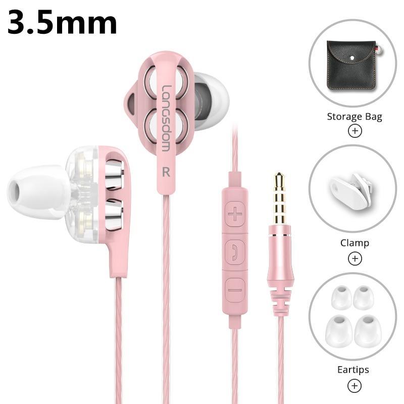 STEVVEX Wired Earphone Headphones with Microphone Dual Driver Phone Earphones Type C Ear phones - SJB-DIAMOND ELITES