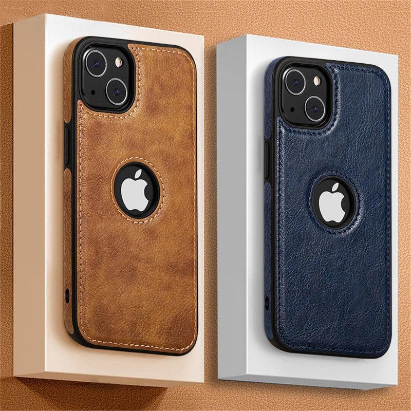 Ultra Thin Slim Leather Phone Case For iPhone 13 Pro Max 12 Pro Max 14 Shockproof Bumper Soft Business Back Cover Back Cover Case Shockproof Camera and Screen Protection PU Leather Case for iPhone Stevvex