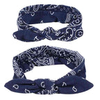 Luxury Modern Bow For Mother and Baby Headband Turban Rabbit Ears Elastic Hair Bands Retro Print Parent-Child Hair Accessories