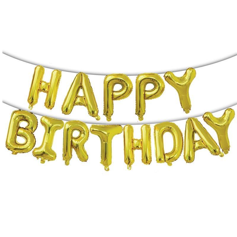13pcs Luxury Happy Birthday Decoration Balloons Rose Gold Letter Foil Ballons Birthday Party Decorations Globos Balony Anniversaire For Birthdays and Celebrations - SJB-DIAMOND ELITES