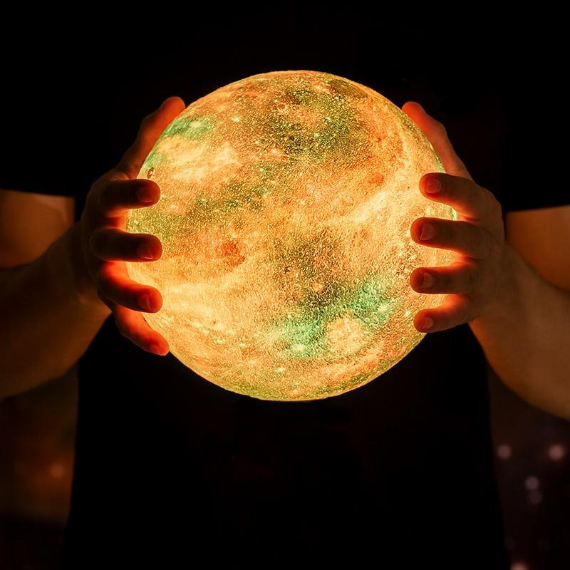 STEVVEX  New3D Print Star Moon Colorful Lamp  With Change Touch Option Home Decor Creative Gift Usb Led Night Light Galaxy Lamp Birthday Gift Lamp - SJB-DIAMOND ELITES