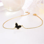 New Modern Fashion Gold Bracelet For Girl Elegant 925 Silver Jewelry Butterfly Shaped Bracelets Luxury For Female Wedding Party Ornament - SJB-DIAMOND ELITES