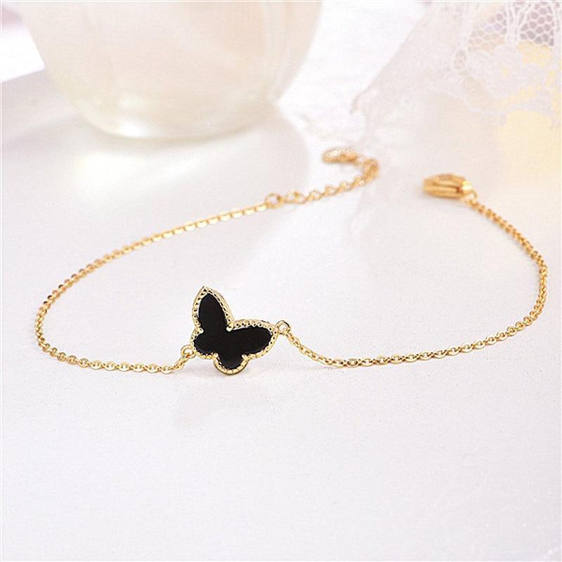 New Modern Fashion Gold Bracelet For Girl Elegant 925 Silver Jewelry Butterfly Shaped Bracelets Luxury For Female Wedding Party Ornament - SJB-DIAMOND ELITES