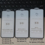 5D Screen Protector for iPhone6 6S 7 8 Plus X Edge Full Cover Film for iPhone 14 13 12 mini 11 Pro Max XR XS Tempered Glass Film Curved Edge Full Glue Screen Protector For iPhone Stevvex
