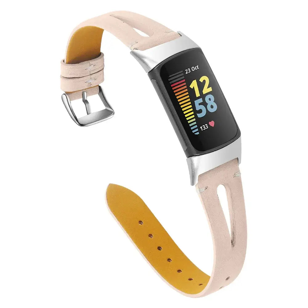 Fitbit Charge 5 6 Leather Band - Stylish Durable Accessory - SJB-DIAMOND ELITES