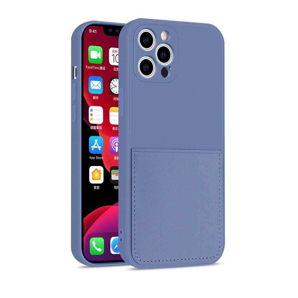 Simple Wallet Case For iphone Silicone Case For iphone 13 12 11 Pro Max Mini With Card Holder Cover Classic Silicone Full Protection Anti-Scratch Shockproof Case Stevvex