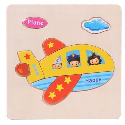 Baby Toys Wooden 3D Puzzle Cartoon Animal Intelligence Kids Educational Brain Teaser Children Tangram Shapes Learning - SJB-DIAMOND ELITES