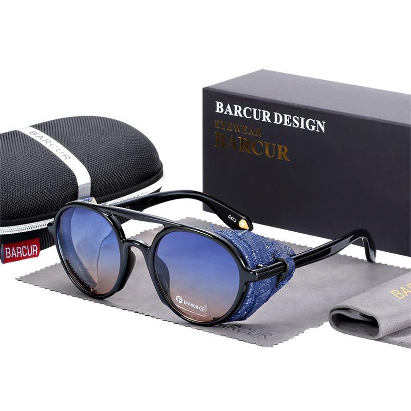 New Elegent Original Round Sunglasses Gradient Vintage Steampunk Goggles For Women and Men With UV400 Protection - SJB-DIAMOND ELITES