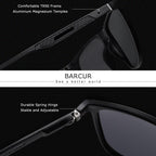 Square High Quality Titanium  Sunglasses for Men Polarized Sunglasses With Mirror Gradient Glasses Titanium  TR90 Frame Oculos De Sol gafas and UV400 Protection - SJB-DIAMOND ELITES