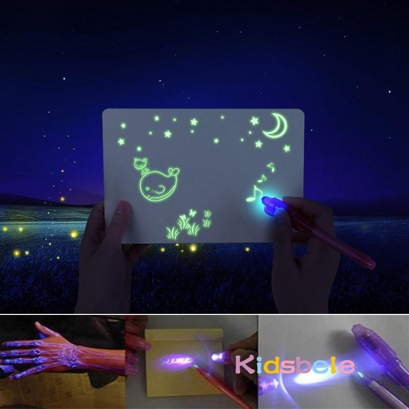 Draw With Light-Fun And Developing Drawing&write Flip Board Kids Educational Toy Magic Drawing Lighting In Dark Gift For Child - SJB-DIAMOND ELITES