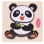 Baby Toys Wooden 3D Puzzle Cartoon Animal Intelligence Kids Educational Brain Teaser Children Tangram Shapes Learning - SJB-DIAMOND ELITES