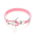 Modern Fashion Airplane Anchor Bracelets Men Charm Rope Chain Paracord Bracelet Women Male Air Force Style Wrap Metal Sport Hook Gift - SJB-DIAMOND ELITES