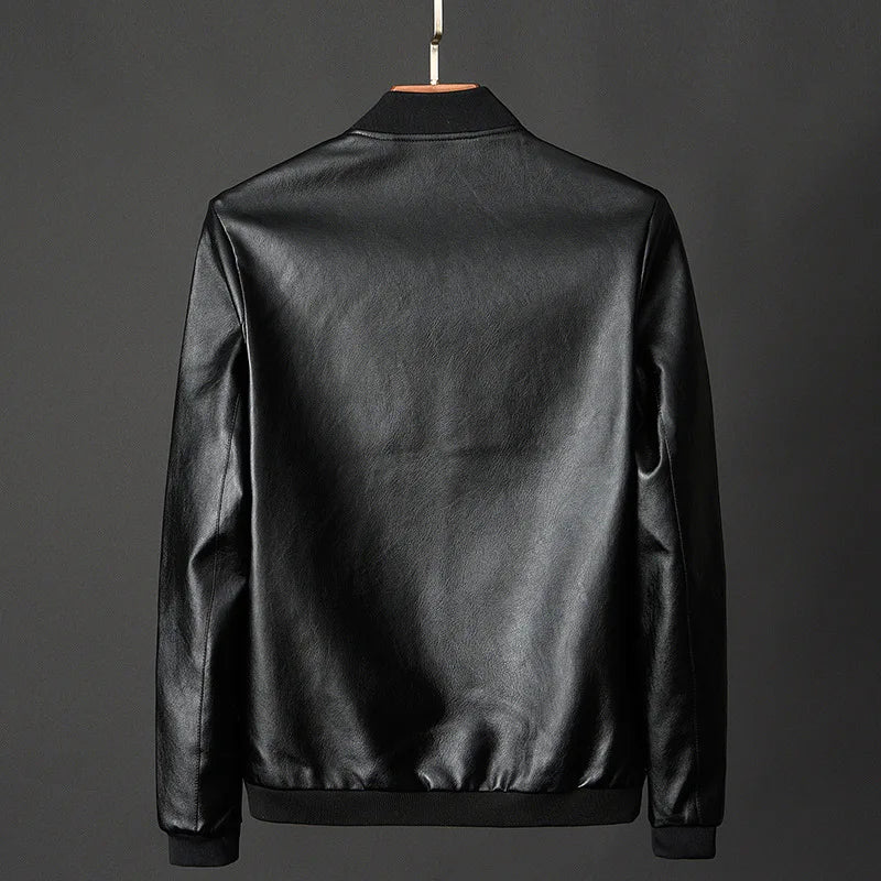 Leather Jacket Bomber Motorcycle Jacket Men Biker PU Baseball Jacket Plus Size 7XL 2020 Fashion Causal Jaqueta Masculino J410 Pi-Mart