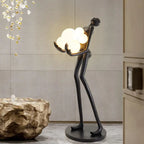 Modern Human Body Resin Decorative Abstract Statue Sculpture Lamp Floor Art Light Women Lady Home Decor Animal Decorative Bronze