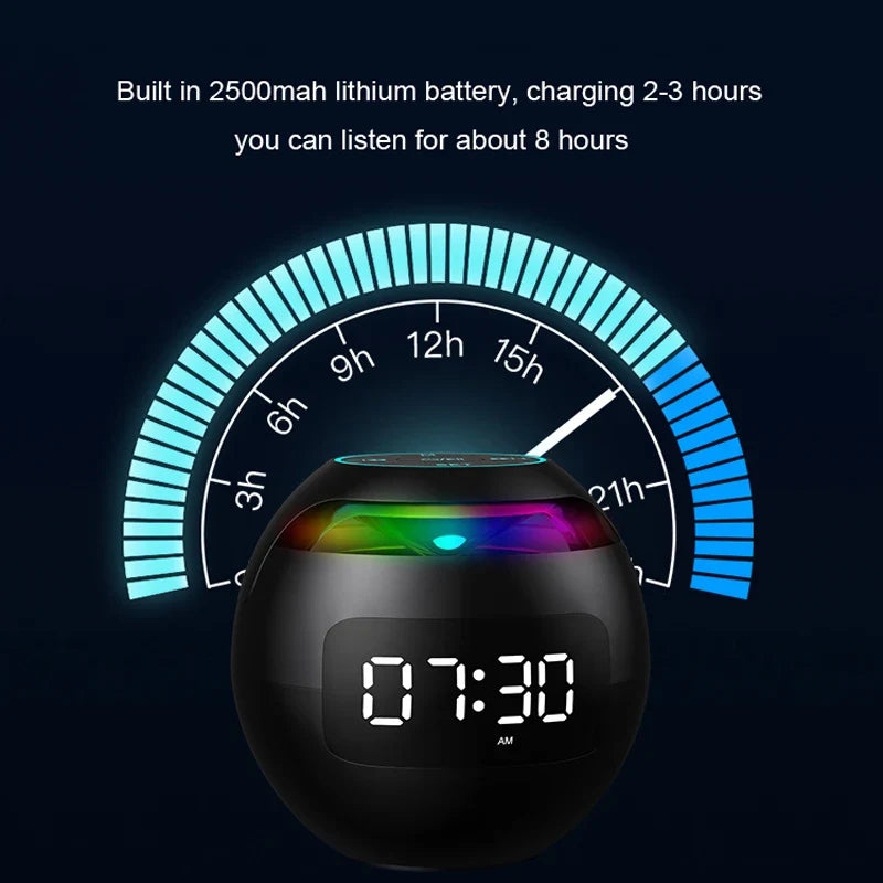 New Mini Bluetooth Speaker Wireless Bluetooth Sound Box with LED Display Alarm Clock Hifi TF Card MP3 Music Play For PC Phone Lootquake LLC