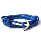 New Navy Blue Anchor Bracelet Men Friendship Anchor Bracelet Handmade Multi-layer Nylon Rope Chain Men And Women Jewelry - SJB-DIAMOND ELITES