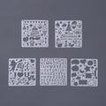 5Pcs/Set Children's Ruler Cutout Painting Template Hand Account Album Theme Lace Ruler Drawing Board Stencil Decoration Tools For Kids Drawing Education Toy - SJB-DIAMOND ELITES
