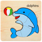 3D Wooden Children Interesting Puzzle Toys With Animals and Cars Exellent Puzzles Intelligence Kids Early Educational Toys For Children - SJB-DIAMOND ELITES