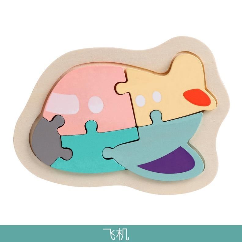 Wooden Children Colorful Animal Stevvex Puzzle for Toddler Creative Puzzle Early Educational Toys for Boys and Girls 2-4 - SJB-DIAMOND ELITES