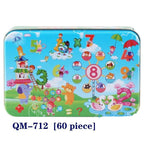 New 60 Pieces Wooden Puzzle Kids Toy Cartoon Animal Wooden Puzzles Child Early Educational Learning Toys for Christmas Gift - SJB-DIAMOND ELITES