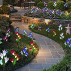 Decorative LED Solar Waterproof Modern Lamp In Shape Of Lily Flower For Garden Yard Lawn Courtyard Pathway - SJB-DIAMOND ELITES