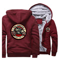 2023 Winter Men Thick Sweatshirt Full Throttle Cafe Racer Rockabilly Biker Zipper Jacket Fleece Warm Mens Thicken Hoodies